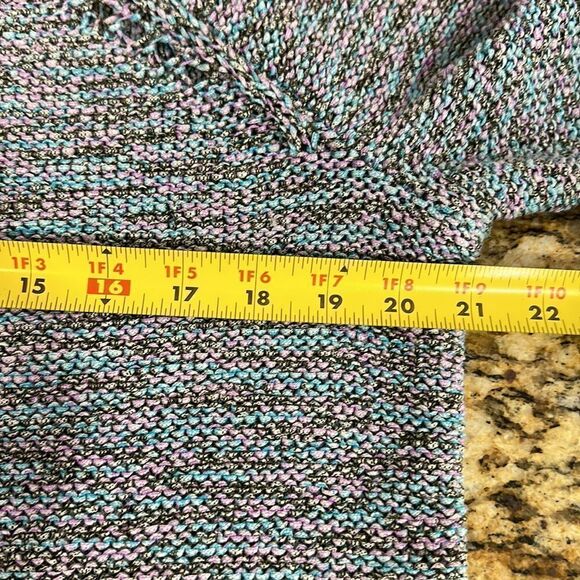 ❤️Last Chance Talbots Cotton Blend Speckled Yarn Knit Eyelet Pullover Size 1X - Picture 7 of 8
